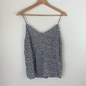 Equipment Femme Black White floral silk tank top